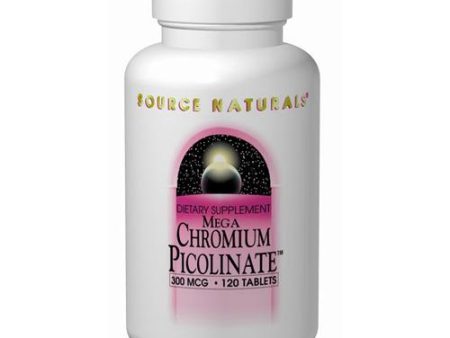 SOURCE NATURALS - Mega Chromium Picolinate (300 mcg) - 120 Tablets For Discount