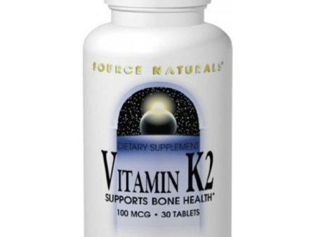 SOURCE NATURALS - Vitamin K2  - 30 Tablets Supply