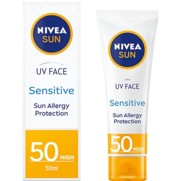 Nivea Sun UV Face Sensitive Sun Allergy Protection SPF50 50ml Supply