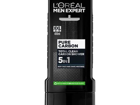 LOREAL MEN EXPERT 5 IN 1 TOTAL CLEAN PURE CARBON SHOWER GEL 400 ML Supply