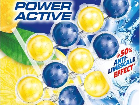 Bloo Power Active Toilet Rim Block Lemon, with Anti-Limescale, Cleaning Foam For Sale