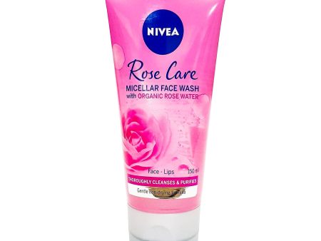 NIVEA ROSE CARE MICELLAR FACE WASH WITH ORGANIC ROSE WATER 150 ML on Sale