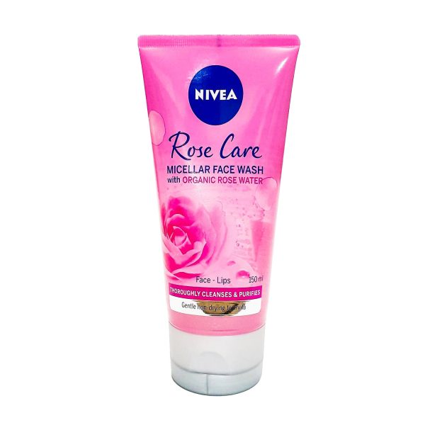 NIVEA ROSE CARE MICELLAR FACE WASH WITH ORGANIC ROSE WATER 150 ML on Sale