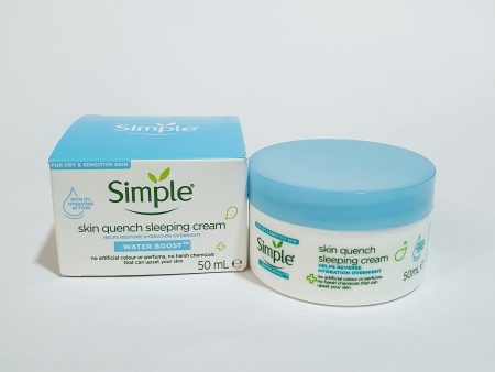 SIMPLE QUENCH SLEEPING CREAM WATER BOOST 50ML For Discount