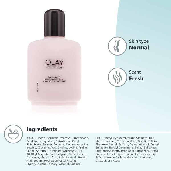 Olay Beauty Fluid Face And Body Moisturiser 200ml Online