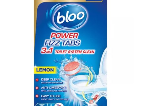 Bloo Power Lemon Fizz Tabs 8 x 22.5g (180g) Sale