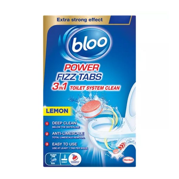 Bloo Power Lemon Fizz Tabs 8 x 22.5g (180g) Sale