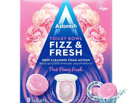 Astonish Toilet Bowl Fizz & Fresh Pink Peony Fresh Tablets 8x Tablets For Sale