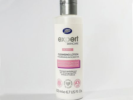 BOOTS EXPERT SKINCARE NORMAL CLEANSING LOTION +NOURISHING AVOCADO OIL 200 ML Cheap