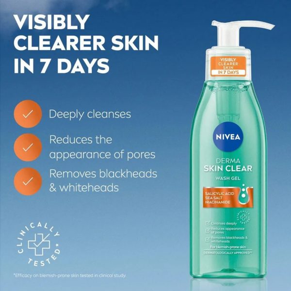 Nivea Derma Skin Clear Wash Gel - Blemish-Prone Skin 150ml Online