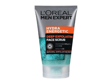 Loreal Paris Men Expert Hydra Energetic Deep exfoliating Face Scrub 100ML on Sale