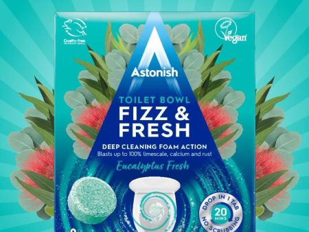 Astonish  Toilet Bowl Fizz & Fresh Tabs Eucalyptus Fresh 8x Tablets For Discount