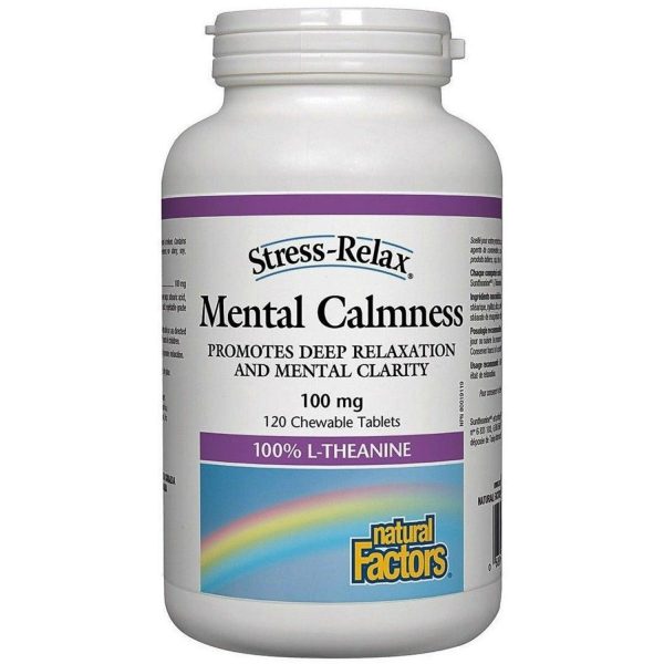 Natural Factors Mental Calmness 100% L-Theanine 100mg 120 Chewable Tabs Discount