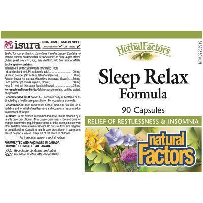 Natural Factors Sleep Relax Formula 90 Caps For Discount