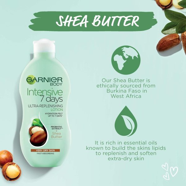 GARNIER INTENSIVE 7 DAYS ULTRA-REPLENISHING SHEA BUTTER LOTION 400 ML Hot on Sale