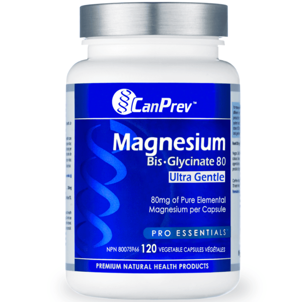 CanPrev Magnesium Bis-Glycinate 80 Ultra Gentle 120 Veggie Caps Fashion