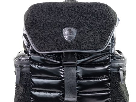 Sac à dos large matelassé avec peau de mouton For Discount