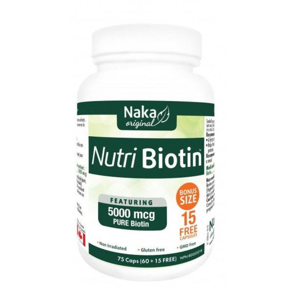 Naka Nutri Biotin Featuring 5000mcg 75 Caps Supply