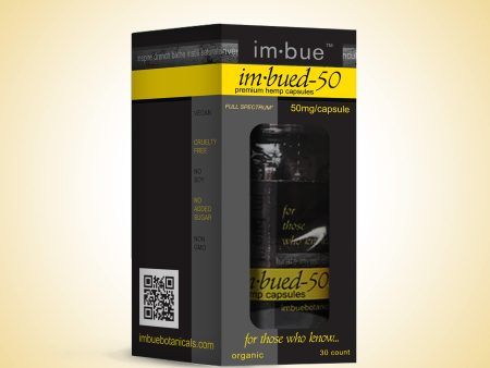 Imbue 50mg CBD Capsules of Full Spectrum Hemp Extract Supply