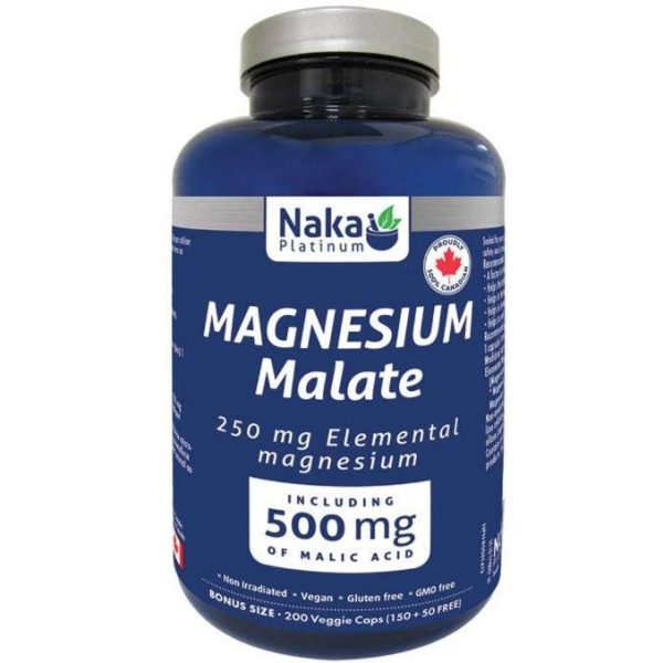 Naka Platinum Magneisum Malate 500mg 150+50 Veggie Caps For Cheap