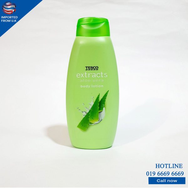 TESCO EXTRACTS ALOE VERA BODY LOTION 400 ML Online now