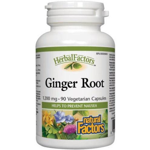 Natural Factors Ginger Root 1200mg 90 Veggie Caps Supply