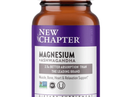 New Chapter Magnesium & Ashwagandha 30 Tabs For Sale