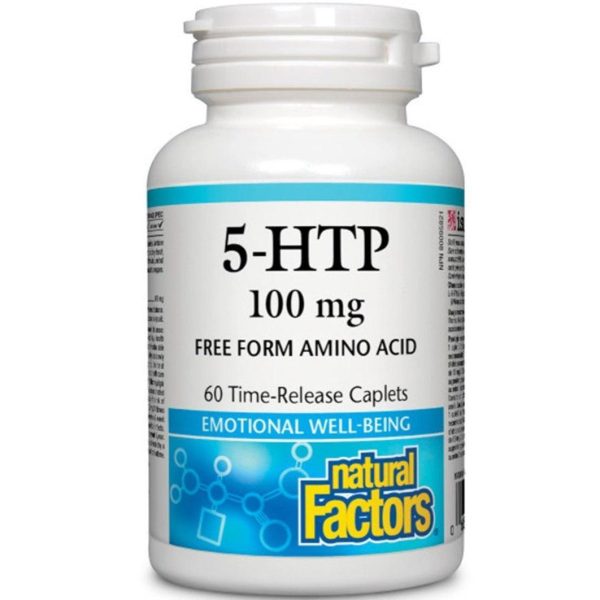 Natural Factors 5-HTP Time Release 100mg 60 Caplets For Discount