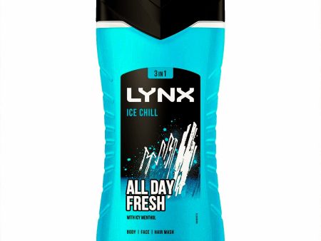 LYNX ICE CHILL 3 IN 1 ALL DAY FRESH SHOWER GEL 225 ML Online now