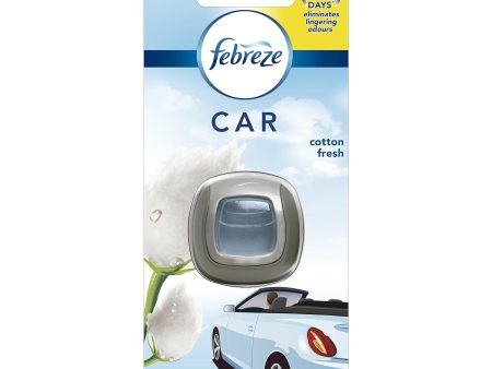 FEBREZE CLIP-ON CAR AIR FRESHENER COTTON FRESH 2 ML Online now