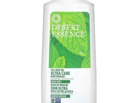 Desert Essence Mouthwash Ultra Care Tea Tree Oil Mega Mint 474mL For Discount