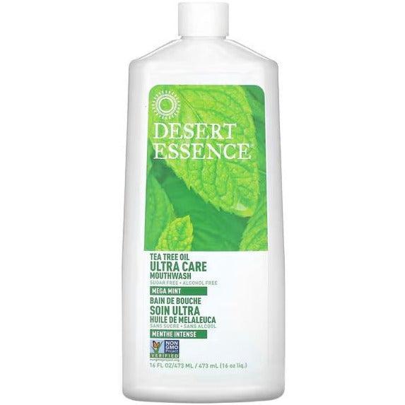 Desert Essence Mouthwash Ultra Care Tea Tree Oil Mega Mint 474mL For Discount