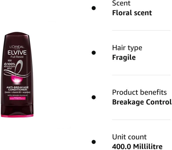 L OREAL  ELVIVE FULL RESIST ANTI-BREAKAGE CONDITIONER 400 ML Hot on Sale