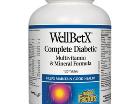 Natural Factors Wellbetx Complete Diabetic Multivitamin & Miniral Formula 120 Tabs Cheap