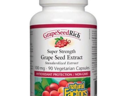 Natural Factors GrapeSeedRich Grape Seed Extract 100mg 90 Veggie Caps Online Hot Sale