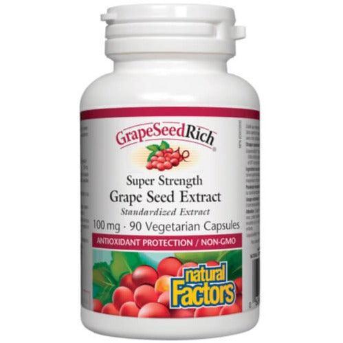 Natural Factors GrapeSeedRich Grape Seed Extract 100mg 90 Veggie Caps Online Hot Sale