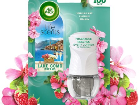 Air Wick Life Scents Electrical Kit - Lake Como Dreams 19ml For Discount