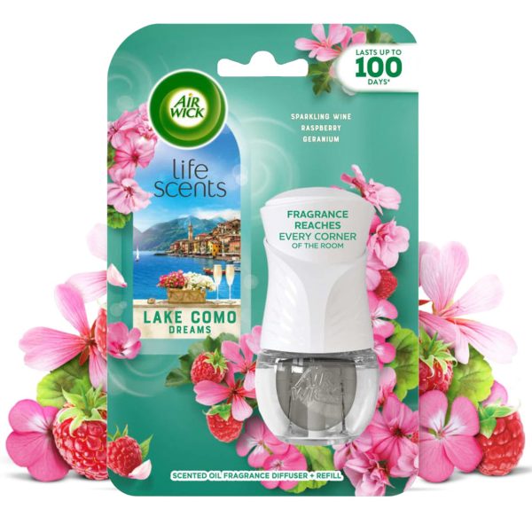 Air Wick Life Scents Electrical Kit - Lake Como Dreams 19ml For Discount