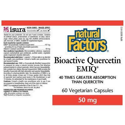 Natural Factors Quercetin EMIQ 50mg 60 Veggie Caps Sale