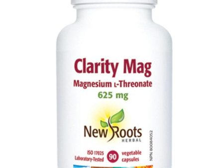 New Roots Clarity Mag Magnesium ʟ‑Threonate 625mg 90 Veggie Caps Cheap