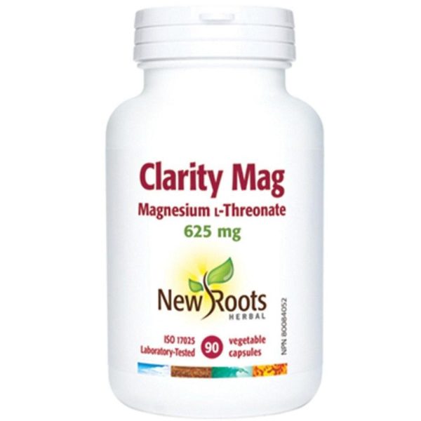 New Roots Clarity Mag Magnesium ʟ‑Threonate 625mg 90 Veggie Caps Cheap