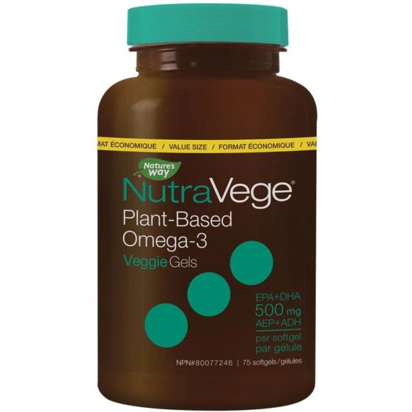 NutraSea Nutra Vege Omega-3 Veggie Gels 75 Softgels on Sale