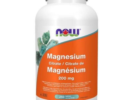 NOW Magnesium Citrate 200mg 250 Tablets For Sale