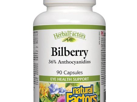 Natural Factors Herbal Factors Bilberry 90 Caps on Sale