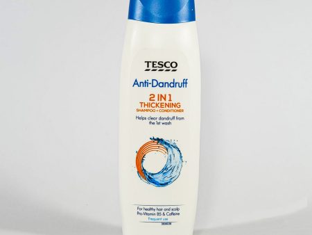 TESCO ANTI-DANDRUFF 2 IN 1 THICKENING  SHAMPOO+CONDITIONER 300ML For Cheap