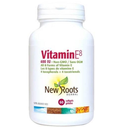 New Roots Vitamin E8 400IU 60 Softgels on Sale