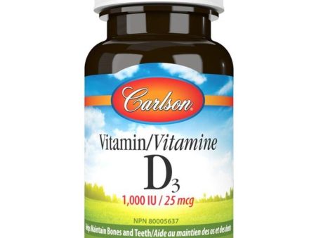 Carlson  Vitamin D3 1000IU 250 Softgels For Discount