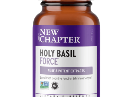 New Chapter Holy Basil Force 60 Veggie Caps *Buy 1 Get 1 Free* Cheap