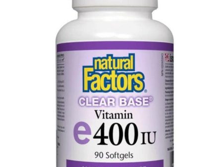 Natural Factors Clear Base Vitamin E 400IU Clear Base 90 Softgels Fashion