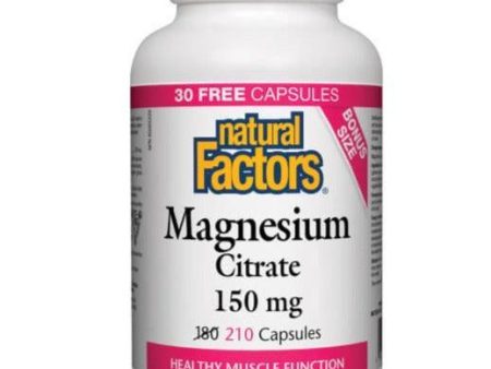 Natural Factors Magnesium Citrate 150mg 210 Caps For Cheap